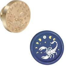 CYFUN DESIGN 1 PC Minimalist Floral Series Wax Seal Stamps 25mm Solid Brass Engraved Fire Lacquer Stamp Heads NO Handle For Decorating Notebook Gifts And Greeting Cards (Lilies, Spring Branches, Flower Bushes, Chimes Patterns) Back To School,Back To School,School Supplies