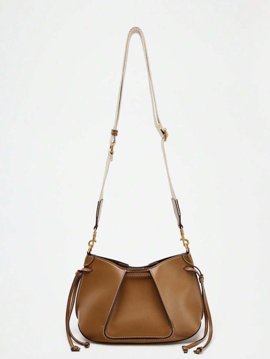 [Bolso de Mujer de Bandolera] BOLSO MINI PLISADO, Bolso de Hombro Simple de unicolor para Mujer, Pequeños Bolsos de Bandolera de Moda, Bolso de Diseño de Lujo para Uso Diario