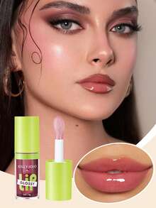 四色唇彩：滋养水光镜面光泽保湿唇油/玻璃唇和唇部护理 - 彩色 - 查看 7