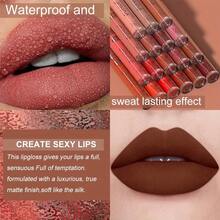 DUNUF Lip Gloss Lip Oil Set 2 Pieces Set Not Easy To Stick Cup Matte Lip Gloss Set Waterproof Long-Lasting Non-Fading Moisturizing - Multicolor - View 9