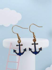 5 pares de pendientes con diseños inspirados en el mar: velero, ancla, salvavidas y faro