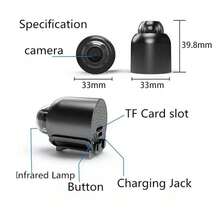 1/2 件迷你无线 WiFi 智能安全摄像头，1080P 高清，应用程序控制，AI 运动检测报警，声音监控，USB 供电，易于安装，宠物监控系统，猫眼摄像头，圣诞节和新年礼物