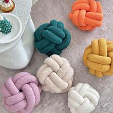 1pc Plush Sherpa Knot Ball Decorative Pillow, Home Decor Accent Cushion For Sofa Bedroom, Halloween Gift - Multicolor - View 11