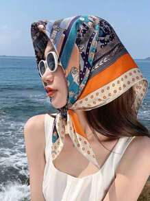 100% Mulberry Silk Scarf, Breathable Shawl Bandana, Decorative Hair Accessory, Elegant Fashion Accessory, Non-Stretchy, Suitable For Outdoor Decor, Gift For Women