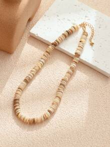 1/2/3/6/9pcs Multi-Color Natural Shell Asymmetrical Stone Sea Star Necklace Bracelet Set, Suitable For Women Spring/Summer Daily, Beach, Holiday & Casual Wear