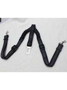 双狗牵引绳可调节车辆拉带弹性保护防震宠物车拉带。 - 彩色 - 查看 10