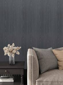 1 Roll Black & Gray Vintage Wood Grain Contact Paper, Self-Adhesive Waterproof Wallpaper For Cabinet, Wall, Furniture, Kitchen Counter, 15.76 Inch Wide, Stickers, Wall Decal, Vinyl Decal For Home Decorations, Spring Decoration Items Refresh Your Home, Festival Decoration Stickers Gifts Birthday Graduation - Black - View 13