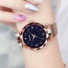 Women's Sky Shiny Rhinestone Analog Watch With Magnetic Clasp - 無色 - 查看 3