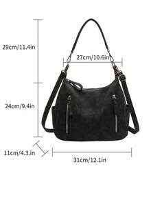 Maillard 复古 2025 磨砂纹理大容量时尚百搭单肩包，高端沙滩托特包手提包购物袋，独特低调通勤拉链双肩带斜挎包