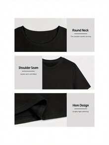 Camiseta de 100% algodón con impresión "This Is A Good Day" para lectura, camiseta interior para niños, transpirable, húmeda, casual y cómoda, de manga corta para verano - Negro - Ver 3