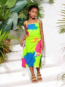 Seven Princess Jeune fille SLAYR Robe de style décontracté tie-dye pour préadolescente, style de rue pour préadolescente