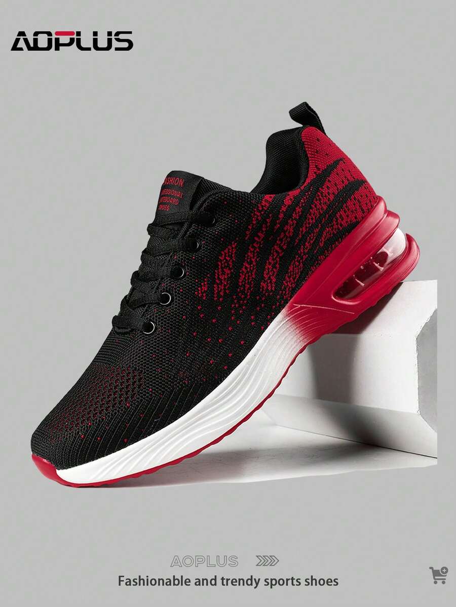 AoPlus New Men's Shock-Absorbing Lightweight Leisure Sports Walking Shoes - màu đen - Xem 1