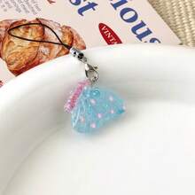 Glitzernder transluzenter Halbschmetterling Resinanhänger Schlüsselband, Rucksack Tier Hängedeko, süßer Handyriemen, girly weicher Anhänger, Geschenk für beste Freundinnen, geeignet für Handy, Kamera, Schlüsselanhänger, Rucksack