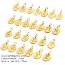 26-Letter English Drip Letter Stainless Steel Accessories Set With Zirconia Inlay DIY Pendant Bracelet Necklace Earrings Jewelry Charms, Handmade DIY Charm Pendants For Bracelets