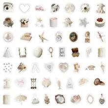 100 PEÇAS Adesivos Estéticos Brancos, Adesivos Estéticos de Vinil, Decalques, Scrapbooking, Diário, Para-choque, Skate, Garrafa de Água, Desenho Animado, Capacete de Segurança, Adesivos para Carros, Material Escolar, De Volta às Aulas