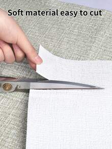 1 Rotolo di 20 metri di carta da parati autoadesiva, adesivi per pareti 3D in schiuma, impermeabile e antiumido, facile da applicare, ritagliabile, adatta per decorare il soggiorno, la sala da pranzo, l'ufficio, il soffitto e altre stanze - Bianco - Visualizzare 8