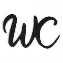 WC卫生间标识牌黑色亚克力-免钉送胶带-商场卫浴超市酒店客房公共卫生间标识牌 - 黑色 - 查看 1