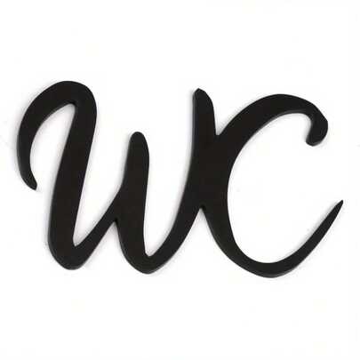 Skyltar för toalett, svart akryl - utan spik, tejp - skyltar för badrum, stormarknad, hotell, gästrum, offentlig toalett