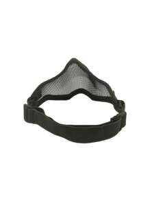Maschera da campo da guerra in rete metallica, maschera protettiva tattica per metà viso per caccia all'aperto