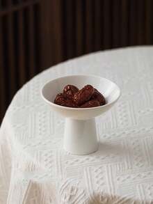 1 件简约复古陶瓷脚盘、茶点盘、水果盘、甜点盘、糕点盘、寿司和开胃菜盘、入口装饰、桌面装饰、珠宝收纳托盘