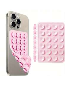 1pc/3pcs Multi-Functional Silicone Phone Suction Cup Holder, Equipped With Dual Suction Cups, Compatible With Most Smartphones, Ideal For Selfie And Video Recording