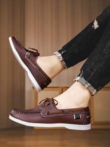 New Low-Top Loafers Casual Driving Shoes Anti-Slip Soft Bottom Slip-On Fashion Sneakers, Lightweight & Comfortable Versatile Leisure Shoes For Men