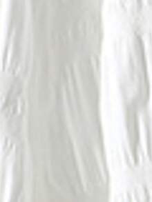 Plain Color Pleated Casual Ruffle Patchwork Skirt - White - View 6