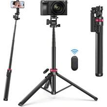 自拍杆和三脚架云台，适合暑假、旅行、户外活动、直播、稳定录制的自拍杆 - 沒有任何 - 查看 1