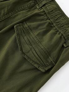 Summer Men Cargo Tactical Short Pants Multi Pocket Shorts Men Japanese Streetwear Casual Fashion Jogger Outdoor Pants - xanh quân đội - Xem 4