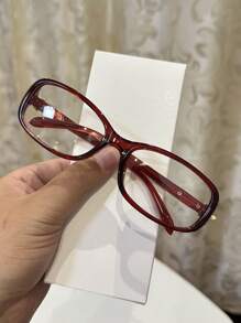 1pc Women's Casual Retro Plain Glass Eyeglasses, Suitable For Daily Wear And Street Style