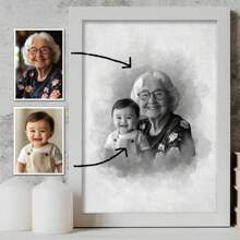 1 Stück, fügen Sie Ihre Liebsten zu Fotos hinzu, haben Sie einen Vater oder eine Mutter verloren, holen Sie sich Familienporträts aus Fotos, personalisierte kombinierte Fotos, personalisierte Weihnachtsgeschenke, Gedenk-Geschenke für Mama und Papa, Geschenk