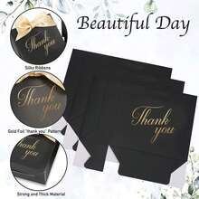 25 Pieces Marble Gift Box For Party, Baby Shower, Chocolate Packaging Or Wedding Favor Box - Black - View 9