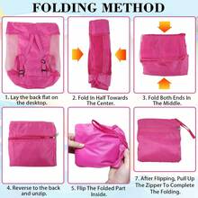 Mesh Beach Bag With Drawstring, Foldable Storage Bag With Adjustable Shoulder Strap, Large Capacity Swimming Bag - Multicolor - View 4