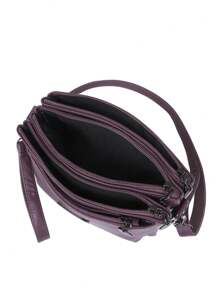 Sac à bandoulière multifonction de couleur unie pour femmes, sac à bandoulière étanche, sac de rangement pour affaires décontractées, sac messager pour l'école et le travail, attaché-case noir pour un usage quotidien, sac de voyage avec plusieurs compartiments, cadeau de vacances