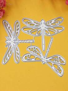 1 Pack Of Three Dragonfly Style Graphic Cutting Knife Molds, Carbon Steel Etching Knife Molds, Embossed Knife Molds, DIY Hand-Embossed Knife Molds