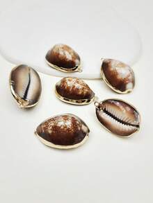 3pcs Beach Vacation Natural Seashell, Conch, Clam Pendant, Bohemian Style Natural Shell Pendant, DIY Jewelry Making And Decorative Hanging Accessory, Suitable For Necklace, Earring, Bracelet, Anklet, Bag Charm, Key Chain - Random Mix - View 18