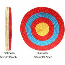 Diana de tiro con arco de paja trenzada - Equipo de práctica de tiro al aire libre, fácil de extraer y proteger las flechas, material de paja de colores mixtos, accesorio de tiro con arco, apto para tiro al aire libre en hierba, camping