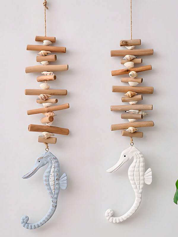 Seahorse Hanging Marine Decorative Carving Home Hangers Are Suitable For Porches And Living Rooms