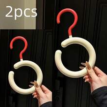 1/2pcs Patented Exclusive Plastic Rotating Scarf, Hat, Bag And Tie Holder Rack, Multi-Functional Hanger Suitable For Indoor Wardrobe And Outdoor Display Window Auxiliary Hook - Multicolor - View 5