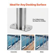Swimming Pool Ladder, 3-Step Double Handrails Stairs With Non-Slip Heavy Duty Steps, Stainless Steel Load Capacity 265 Lbs, For 48-54 In Inground Pools Of Any Decking Surface Indoor & Outdoor - 3-step 265 Lbs - View 4