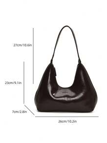 Bolso bandolera en forma de media luna estilo coreano lacado de nicho, bolso de hombro de señora, bolso de mano, bolso de moda para llevar debajo del brazo