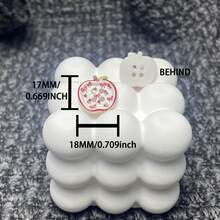 Apple Print 4 Hole Button, Handmade Hair Clip, Hair Scrunchie, DIY Decor Pendant, Beaded Decoration, Scrapbooking Accessory, Bag DIY Decoration - Color Mixing - View 4