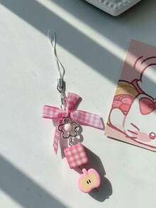 1 件可爱“好运”苹果形手机/包饰物、装饰吊坠、防丢失 USB 支架 - 彩色 - 查看 15