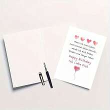 Romantic Birthday Card (With Envelope) - I Love You - Birthday Card - For The Most Beloved, Girlfriend, Husband, Wife