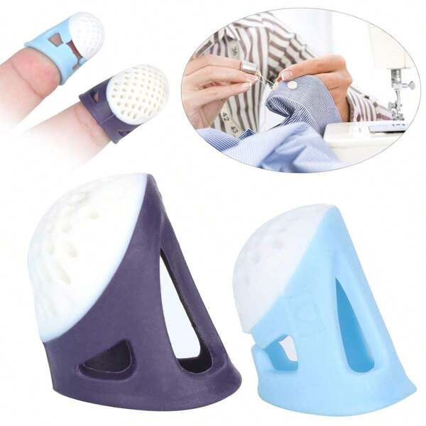 10 piezas Protectores de dedos de silicona reutilizables para el cuidado de los dedos durante la costura, el acolchado y manualidades DIY
