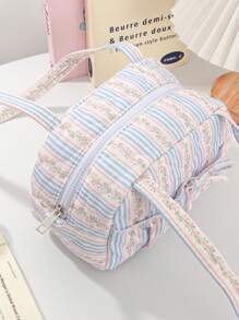 1 Peça Bolsa de Transversal Estilo Fofo e Doce, Bolsa de Mão Rosa Pequena na Moda, Bolsa de Ombro Acolchoada Floral Portátil, Bolsa de Baixo do Braço Simples para Transporte, Bolsa Multiuso para Viagem e Maquiagem, Bolsas Versáteis para Presentes, Aniversário, Amigos e Professores
