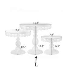 1 chiếc giá đỡ bánh màu trắng trang trí ren, bộ giá đỡ bánh bằng kim loại, dùng để trưng bày khay bánh ngọt và bánh cupcake, thích hợp cho sinh nhật, tiệc tùng, đám cưới, các dịp lễ kỷ niệm. - Nhiều màu - Xem 11