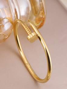 3 件/1 件时尚 18K 镀金不锈钢四叶草指甲手链，适合女性派对、日常佩戴、欧美风格、个性化、大方、奢华方晶锆石腕带、婚礼首饰套装、送给女孩、女士、亲戚、朋友、美丽婚礼、生日、情人节的礼物 - 五葉花款式 - 查看 16