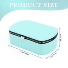 Friendly Travel Jewelry Box With Mirror - Scratch-Resistant PU Leather Jewelry Organizer For Earrings, Rings, Necklaces - Compact Lightweight Storage Case Perfect Gift For Women, Moms & Girls