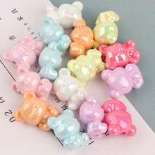 20 Acrylic Cute 3D Bear Charms - DIY Jewelry, Crafts & Sewing Supplies, Mobile Phone Chain Bead Material Jewelry Accessories